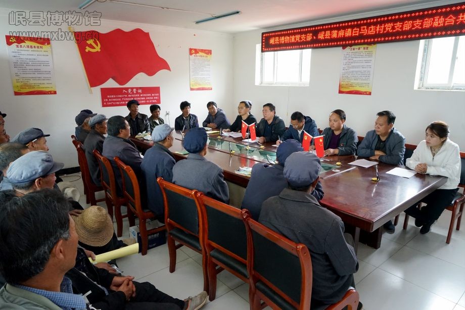 岷县博物馆党支部与白马店村党支部开展了“为群众办实事”支部融合共建活动（包新田 摄）