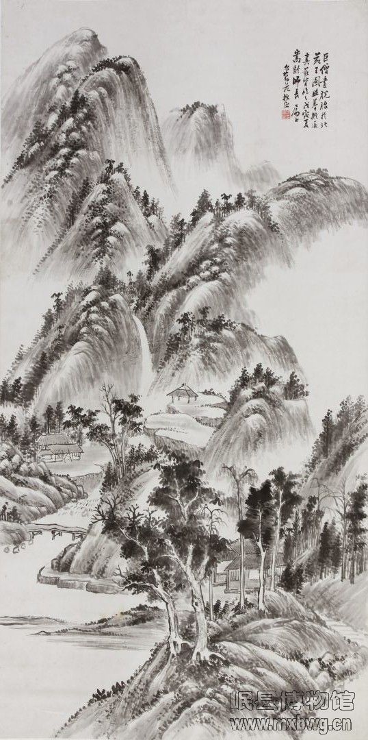 291（074）民国    范振绪 山水画  轴.JPG